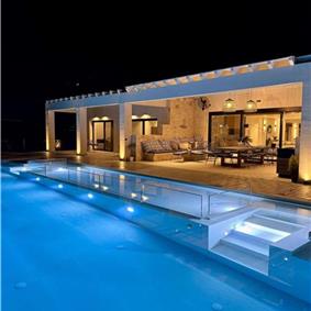 5 bedroom luxury seaside villa with indoor & outdoor pool, near Acharavi, sleeps 10